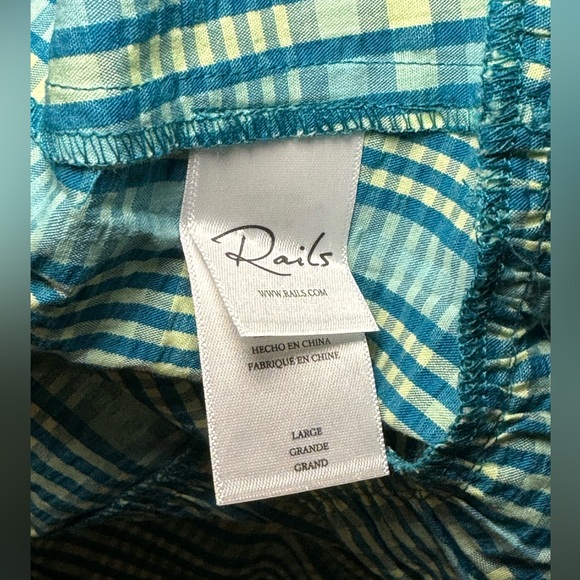 NWT Rails Rumi Midi Sundress in Augusta Mini Check‎ with Smocking Size Large - Picture 7 of 9